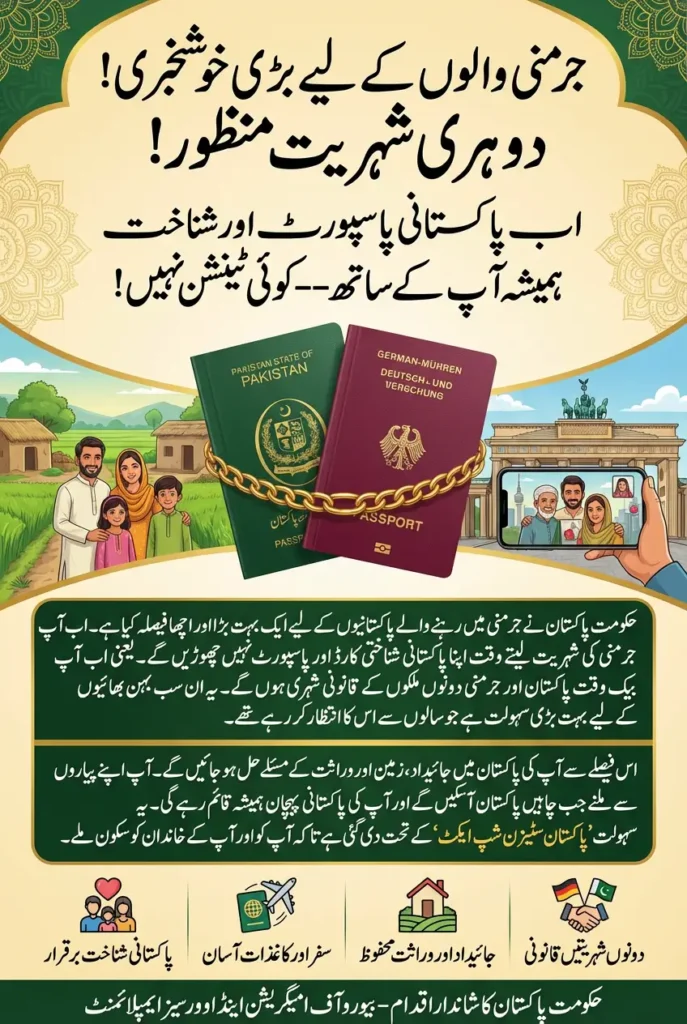 Pakistan Approves Dual Citizenship with Germany for Overseas Pakistanis
